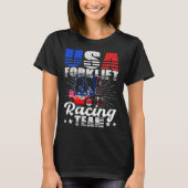 USA Forklift Operator Racing Team Warehouse T-Shirt (Vorderseite)