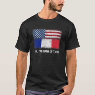 Usa Frankreich französisch amerikanisch Flagge Dop T-Shirt