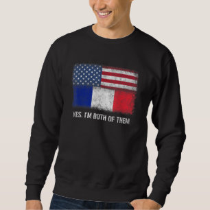 Usa Frankreich Französisch Amerikanische Flagge Do Sweatshirt