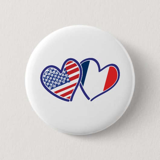 USA - Frankreich - Liebe Button (Vorderseite)