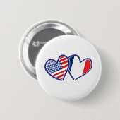 USA - Frankreich - Liebe Button (Vorne & Hinten)