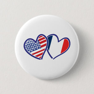 USA - Frankreich - Liebe Button