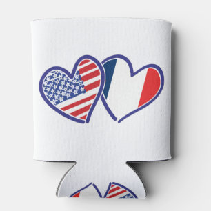 USA---Frankreich-Liebe Dosenkühler