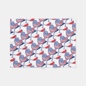 USA - Frankreich - Liebe Fleecedecke (Vorderseite (Horizontal))