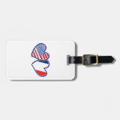 USA - Frankreich - Liebe Gepäckanhänger (Vorderseite horizontal)