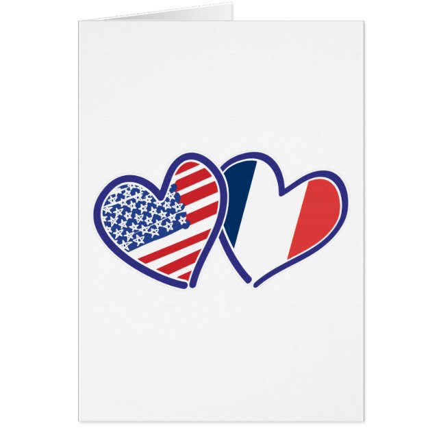 USA Frankreich Liebe Hearts (Vorne)