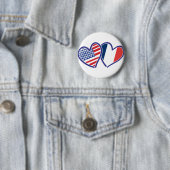 USA Frankreich Liebe Hearts Button (Beispiel)
