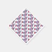 USA - Frankreich - Liebe Serviette (Ecke)
