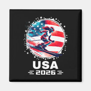Usa Frauen Vereinigte Staaten Amerikanische Flagge Magnet