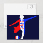 USA Frauenfußball-Logo Postkarte (Vorne/Hinten)