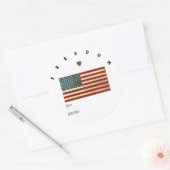 USA Freedom Flag Classic Round Aufkleber (Umschlag)