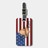 USA Freedom Flag Gepäck Tag Gepäckanhänger (Vorderseite vertikal)
