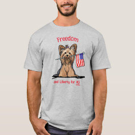 USA Freedom Yorkie Terrier T-Shirt