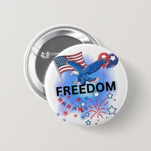 USA Freiheit Button (Vorne & Hinten)