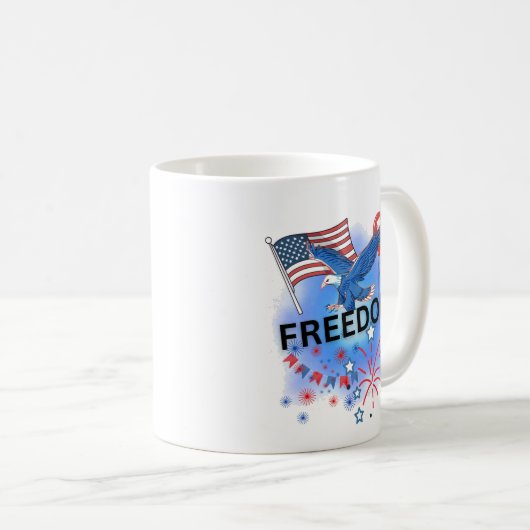 USA Freiheit Kaffeetasse (VorderseiteRechts)