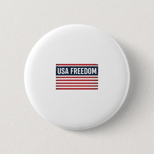 USA-Freiheit patriotischer Flaggenstil Vektor Desi Button