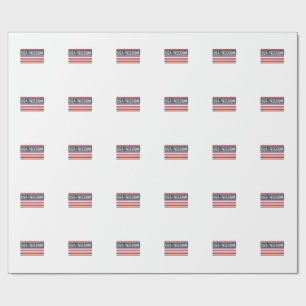 USA-Freiheit-patriotisches Flaggen-Style-Vektor-De Geschenkpapier