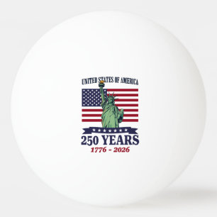 USA Freiheitsstatue 250 Jahre 1776-2026 Tischtennisball
