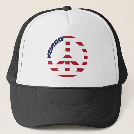 USA, Frieden in der Welt_ Truckerkappe (Vorderseite)
