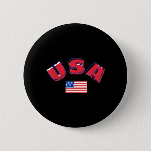 USA Frohes 4. Juli Feier Unabhängigkeitstag Button (Vorderseite)