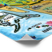 USA Fun Map Poster (Ecke)