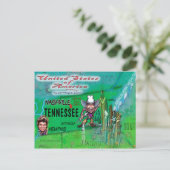 USA Fun Map Postkarte (Stehend Vorderseite)