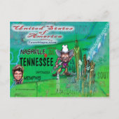 USA Fun Map Postkarte (Vorderseite)