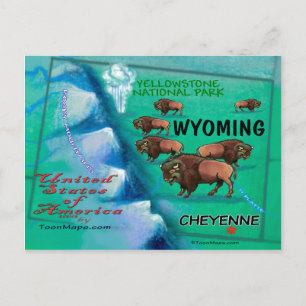 USA Fun Map Postkarte