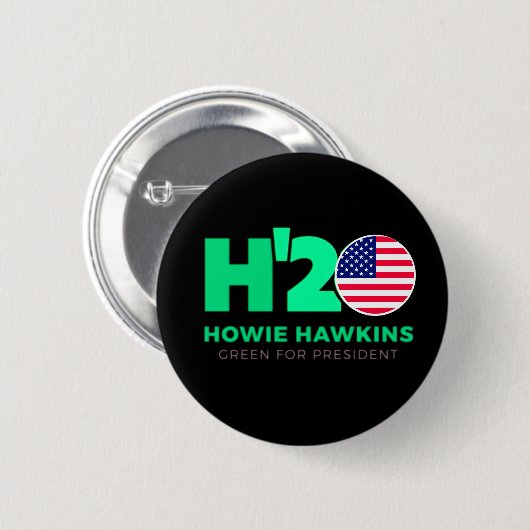 USA für Howie Hawkins 2020 Button (Vorne & Hinten)