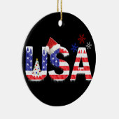 USA für Weihnachten Keramik Ornament (Rechts)