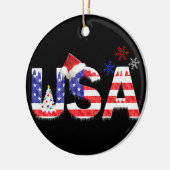 USA für Weihnachten Keramik Ornament (Links)