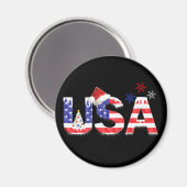 USA für Weihnachten Magnet (Vorderseite/Rückseite)