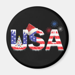 USA für Weihnachten Magnet