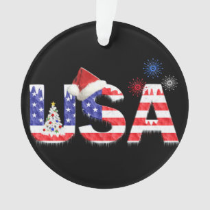 USA für Weihnachten Ornament