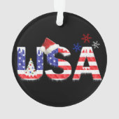 USA für Weihnachten Ornament (Rückseite)