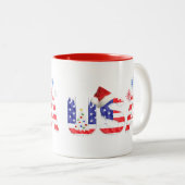 USA für Weihnachten Zweifarbige Tasse (VorderseiteRechts)