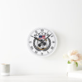 USA Fußball 2016 Fangerät Runde Wanduhr (Zuhause)