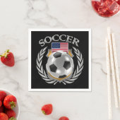 USA Fußball 2016 Fangerät Serviette (Beispiel)