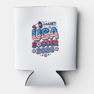 USA Fußball 2026 Fußball Fett Land Typografie Tra Dosenkühler