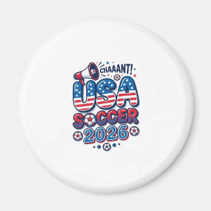 USA Fußball 2026 Fußball Fett Land Typografie Tra Magnet