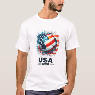 USA-Fußball 2026 Patriotischer Fußball T-Shirt