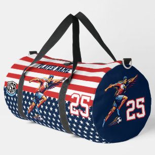 USA-Fußball-Adler Athlet Patriotisch Nationalmanns Duffle Bag
