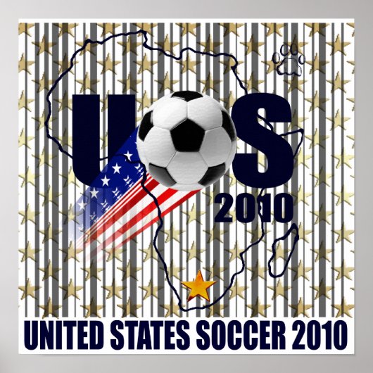 USA Fußball Afrika US Flagge Poster (Vorne)