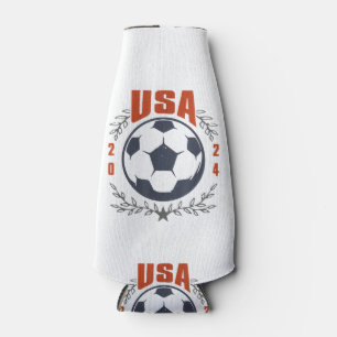 USA Fußball Ball 2024 Stars & Laurel Wreath Vintag Flaschenkühler