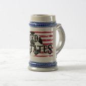 USA-Fußball-Bier Stein Bierglas (VorderseiteRechts)
