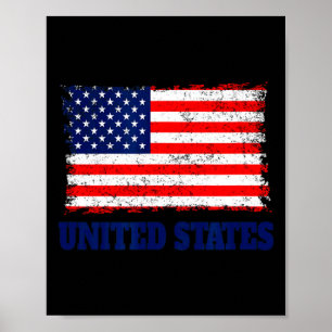 Usa Fußball Fan 2022 Flagge Der Usa Patriot T Poster