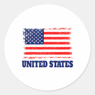 Usa Fußball Fan 2022 Flagge Der Usa Patriot T Runder Aufkleber