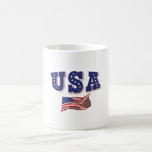 USA Fußball Fan Jersey Shirt Amerikanische Flagge Kaffeetasse