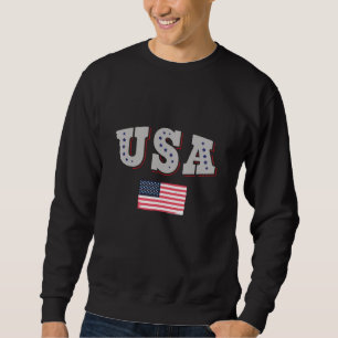 USA Fußball Fan Trikot Hemd Amerikanische Flagge Sweatshirt