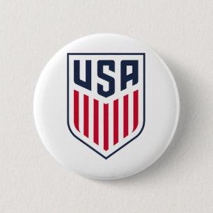 Usa Fußball Frontck Wappen Weiß Usmnt Offiziell L Button